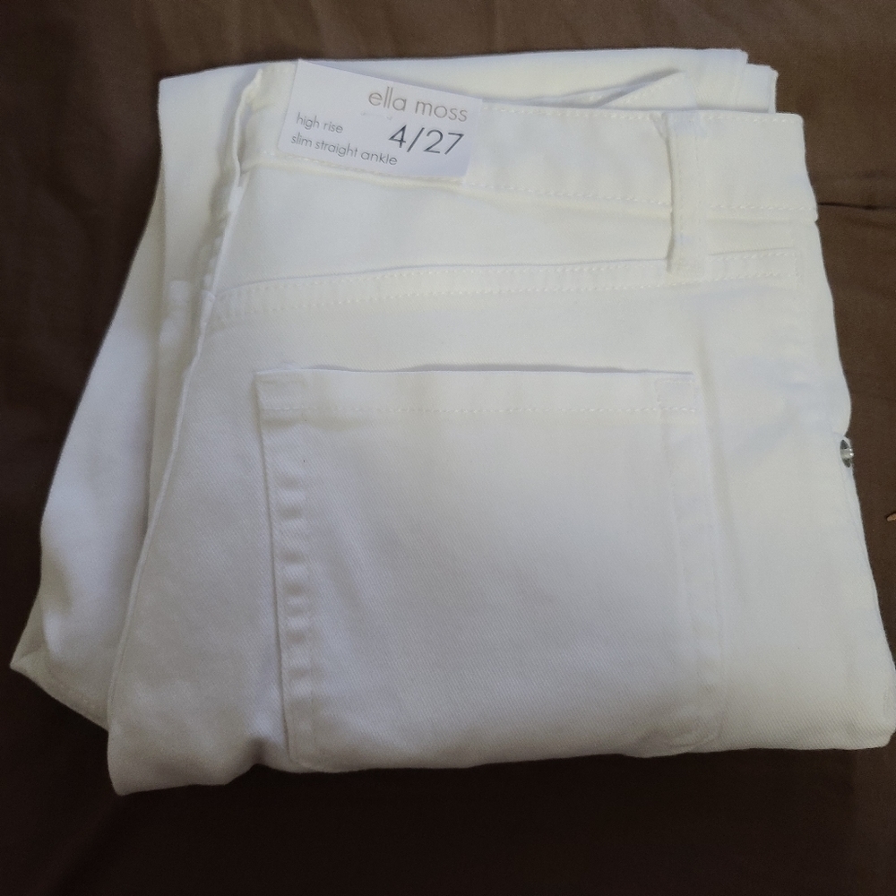 Ella Moss high rise slim straight ankle jeans